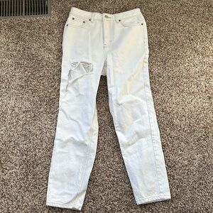 White Topshop Mom Jeans